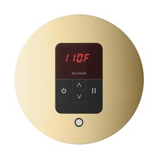 Mr. Steam ITRDPB iTempo Round Steam Control and Steamhead in Polished Brass