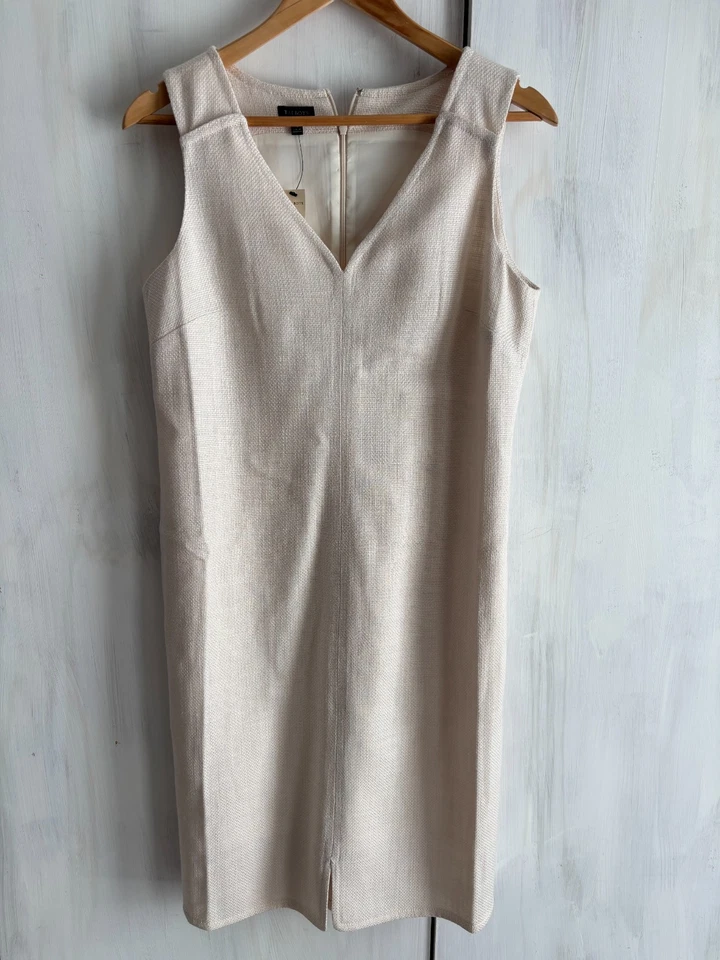 NUEVO CON ETIQUETAS Talbots Marfil Crema 2 Piezas Vestido Traje Chaqueta Carrera Blazer Funda 10 DEFECTUOSOS Foto 2 de 4