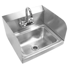 OPEN BOX - Commercial Stainless Steel Wall Mount Hand Wash Washing Sink Kitchen