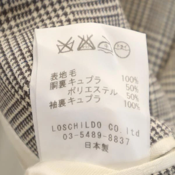 Used FACTOTUM Made in Japan wool Glen Check Pattern tailored jacket Men's - product detail image 9