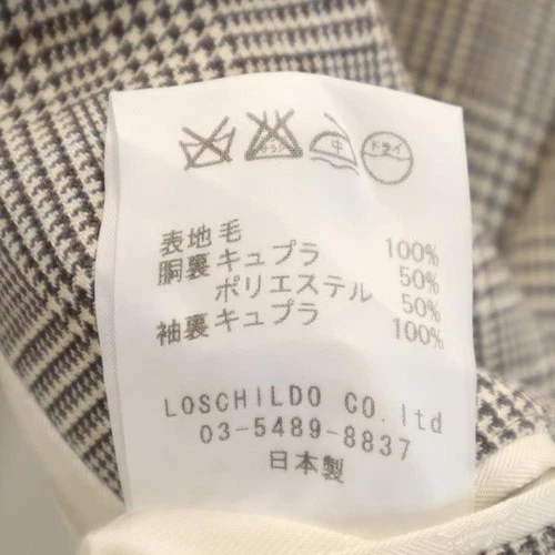 Used FACTOTUM Made in Japan wool Glen Check Pattern tailored jacket Men's image 9