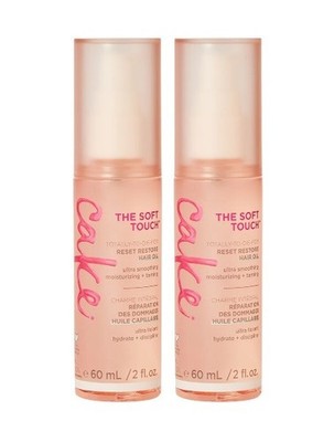 Cake The Soft Touch, Reset Restore Hair Oil 2 fl oz, Pack of 2, Without Lid