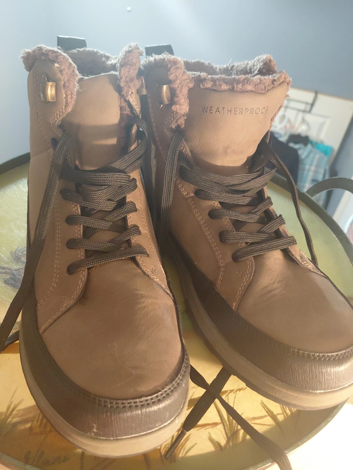 Weatherproof “LogJam” Men’s Warm & Stylish Lace Up Sneaker Boots Brown