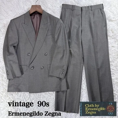 [90s Vintage] Ermenegildo Zegna Setup Suit Brown Gray - Photo 1/4