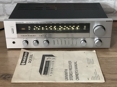 Sanyo DCX-233L FM MW LW Vintage Hifi Silber Verstärker Stereo Receiver Verstärker & Buch