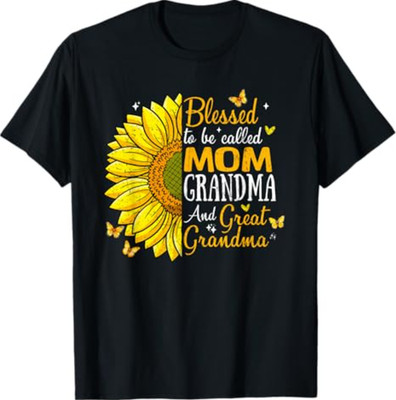 Blessed to Be Called Mom Grandma Great Grandma Mother's Day T-Shirt