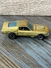 Hot Wheels Redline 67 Custom Mustang Gold Painted Tail Original Badge andOwner