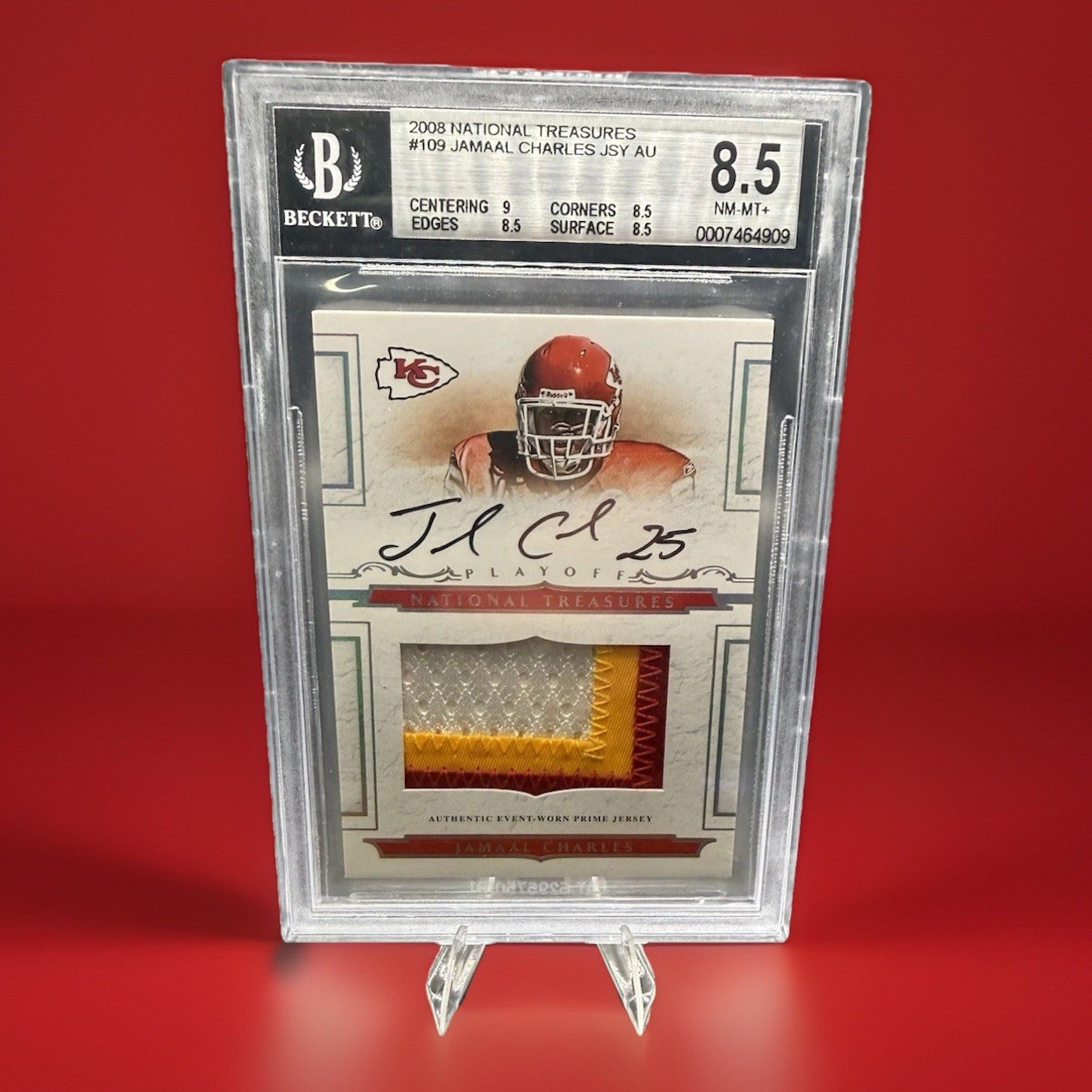 Jamaal Charles Playoff National Treasures Spellbound Jersey Autographs #3 Base