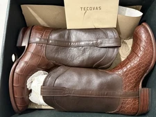 Tecovas Men's Boots - The Austin - Walnut  Alligator Brown - Size 8.5 EE - NEW
