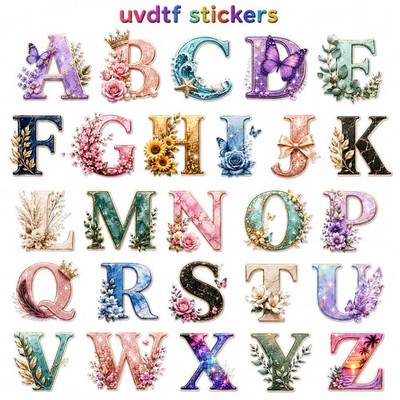 Alphabete Motto UV DTF Transfer Aufkleber - Rub On Transfer Sticker