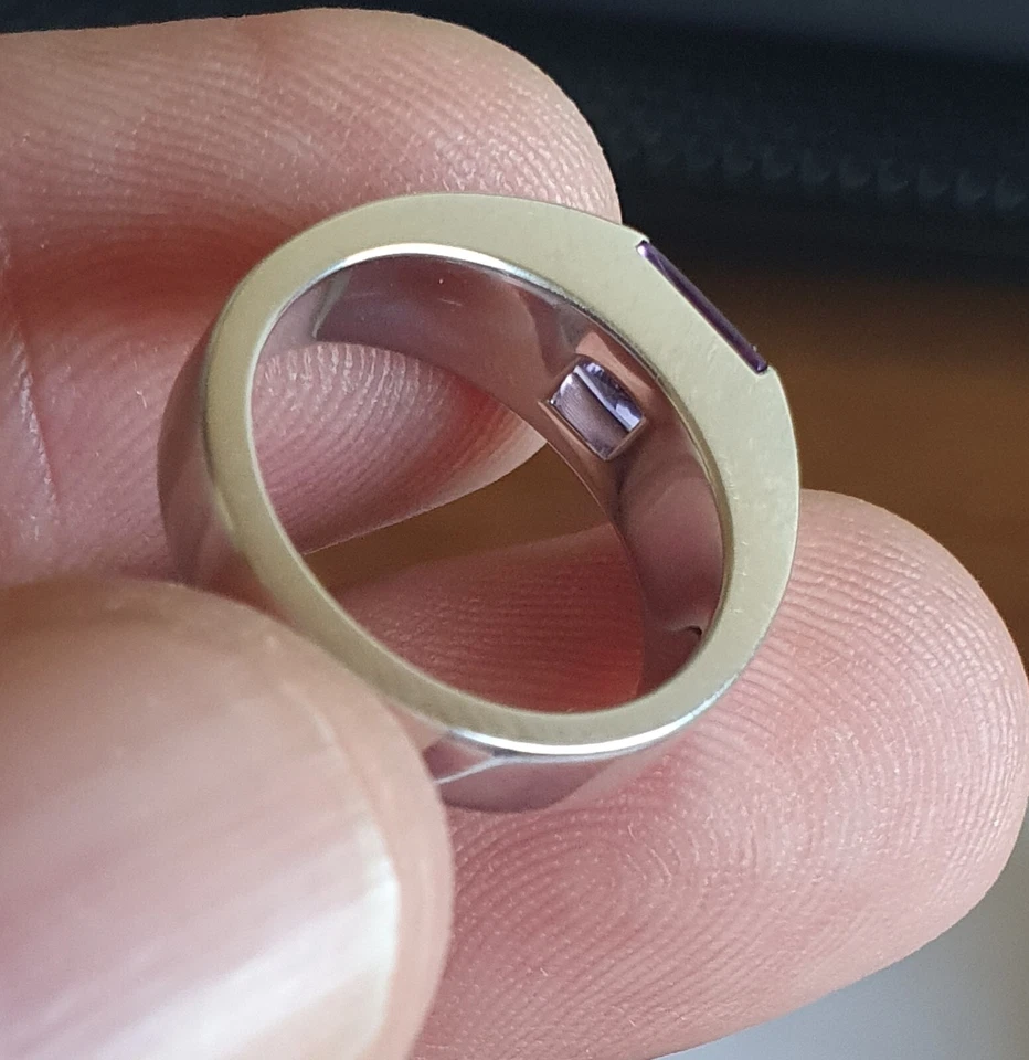 Anillo tanque amatista oro blanco 18k Cartier 49 Foto 4 de 4