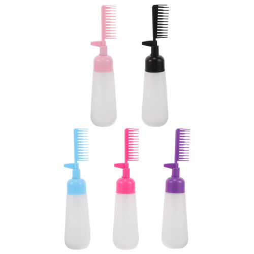 5pcs Root Comb Applicator Bottle For Hair Dye Portable Hair Oil Dispenser
