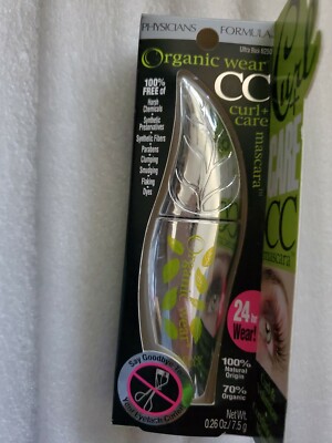 *NEW* 2 PHYSICIANS FORMULA ORGANIC WEAR CURL + CARE MASCARAS ULTRA BLACK 6250