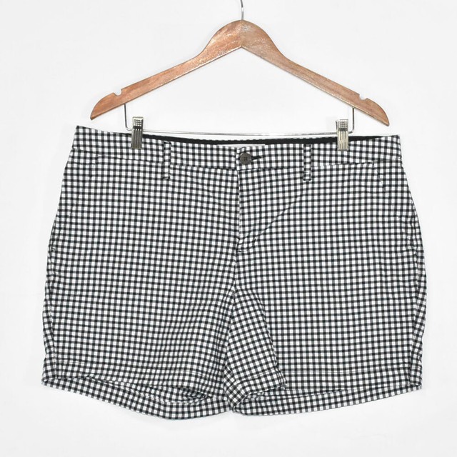 OLD NAVY 5 Everyday Shorts SIZE 16 Black Gingham Check Women s EBay