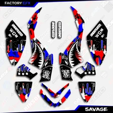 USA Red White Blue Savage Camo Racing Graphics fits 06-08 Polaris Outlaw 450 525