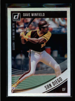 DAVE WINFIELD 2018 DONRUSS #112 SEASON STAT LINE #024/118 AY9377