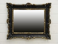 Specchio da Parete Oro Nero Barocco Repro Bagno Parrucchiere 56x46 1