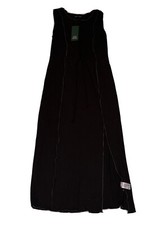 Wild Fable Women's Black Sleeveless Lace-Up Ribbed Knit Dress Size Small