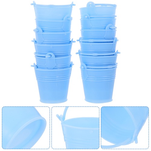 12 Pcs Snack Barrel Candy Box Decorative Plastic Bucket Holiday Handle Child