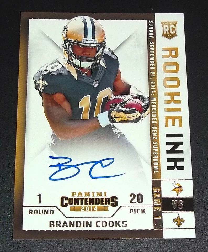 Dallas Cowboys Rc Brandin Cooks Auto 2014 Contenders Rookie Ink Signed Autograph - Image 2 of 4