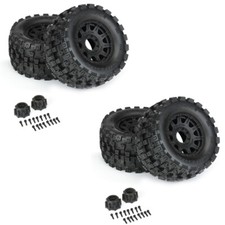 Pro-Line Badlands MX38 HP 3.8" All Terrain BELTED Tires w/ Black Wheels 4 
