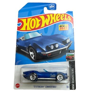 NEW 2023 Hot Wheels '72 Stingray Convertible Blue 132 HW Roadsters *Head Lights