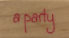 Hero Arts Wood Mounted Birthday Rubber Stamp - "A Party"