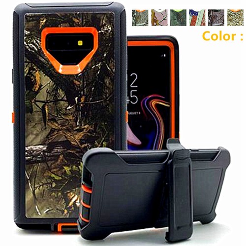Shockproof Hard Case For Samsung Galaxy Note 9 Camo Clip Fits Otterbox Defender