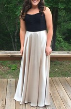 Prom dress Jr Women's sz 11 Blondie Nites By Stacy Sklar satin skirt w/ pockets