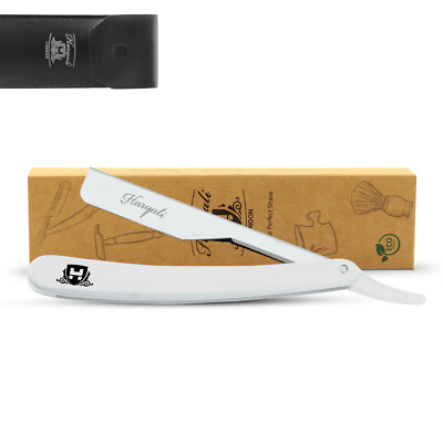 Half Blade Cut Throat Straight Razor Barber Edelstahl mit Etui für Herren