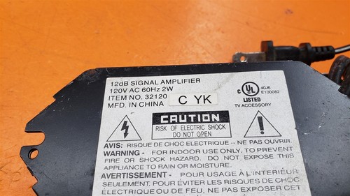 ⭐️⭐️⭐️⭐️⭐️ Video Single Output VHF/FM/UHF 12dB Signal Amplifier 32120 - Picture 4 of 4