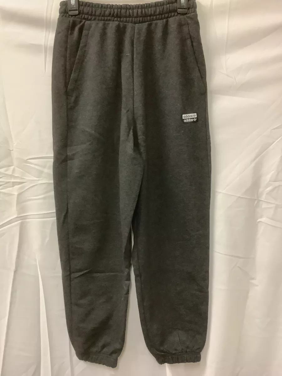 Adidas Womens Sweatpants Black Melange Elastic Waist Pull On