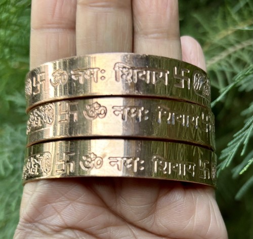 1Pc Pure Copper Mens Healing Bangle, Cuff, Bracelet, Jewelry, Spiritual, 17 gram - Picture 8 of 10