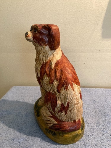 DE COLECCIÓN VAILLANCOURT ARTE POPULAR PERRO SUTTON, MASA. #63 CHALKWARE CAVALIER SPANIEL - Imagen 5 de 11