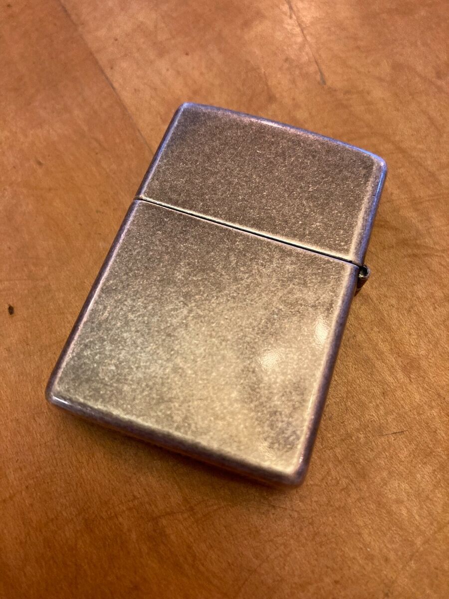 Genuine Zippo Antique Silver Plate Lighter CASE ONLY No Insert/Box