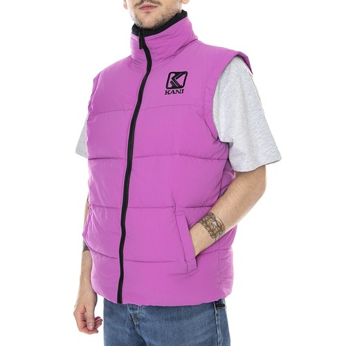 Karl kani og puffer vest jacket - light purple - giacca smanicata invernale  uomo | eBay
