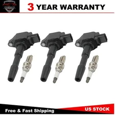 3x Ignition Coil & IRIDIUM Spark Plug Kits for Smart Fortwo 2016 2017 L3 0.9L