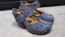 JOHN FLUEVOG PREPARE GUIDE Paisley Platform Mary Jane Heels Shoes 9
