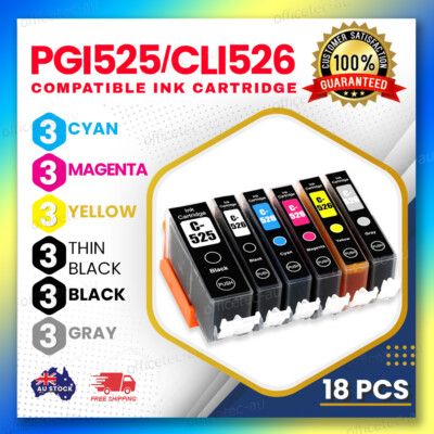 2 Cartouches D'encre Gris Canon PIXMA – Compatibles MG6150 MG6250 Etc. – Neuf En Boîte