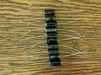 SUPERTECH Axial Electrolytic Capacitor, 100uF, 50V - Lot of 10