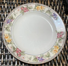 Blossom Dinner Plate Missono Stoneware #4950 Floral Flower Round Vintage (CR1S5)