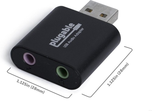 Plugable USB Audio Adapter 3.5mm Speaker/Headphone Microphone Jacks Japan - Bild 5 von 8