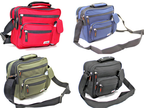 Men's Canvas Travel Cabin Multi Pocket Messenger Across Body Bag Shoulder Bag