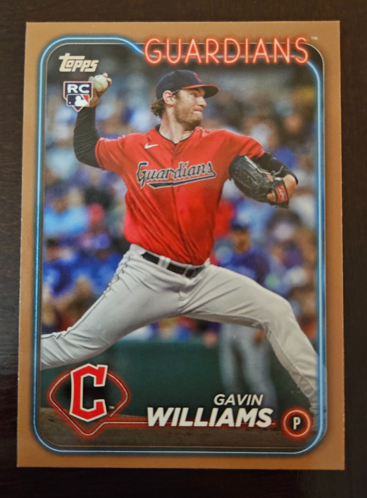 Gavin Williams 2024 Topps Series 1 Rookie Card Gold #242 /2024
