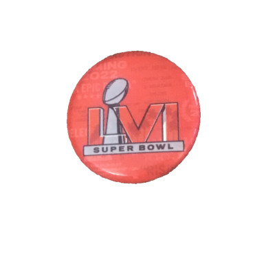 2022 Super Bowl LVI Championship Button Pin Rams Vs Bengals SoFi Stadium Button