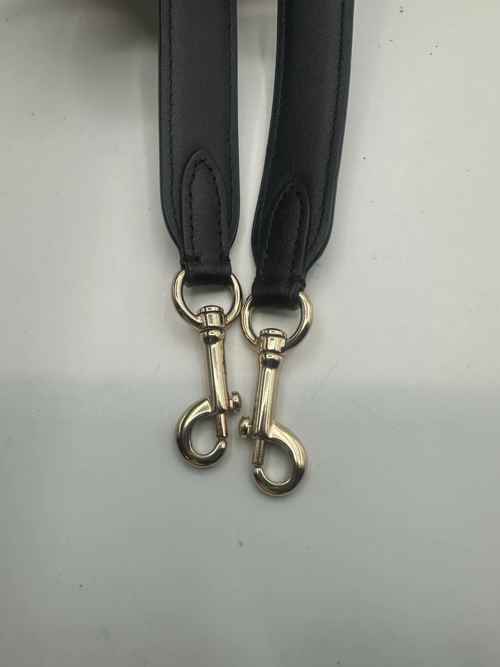 Сменный ремень через плечо Coach черная прошитая кожа - Изображение 3 из 4