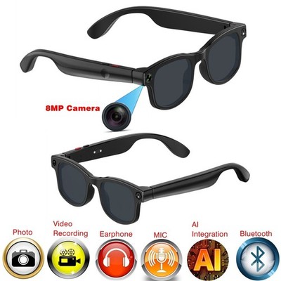 Sunglasses with smart AI discrimination function and camera for photo recording