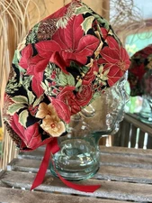 Christmas Bouffant Scrub Hats, Set Of 4 Different Hats, MaryAngel Boutique, USA