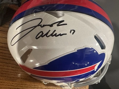 Josh Allen Bills Autographed Full Size Helmet Beckett COA