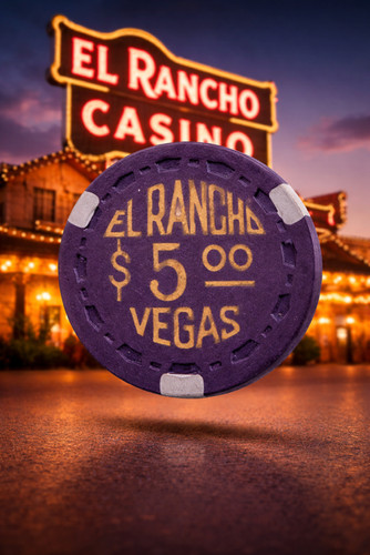 Casino Chip, El Rancho Casino $5 Las Vegas Casino Legends